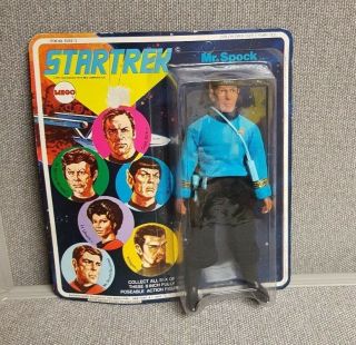 Vintage Star Trek Mego Mr.  Spock 1974 Doll On Card Wow Unpunched