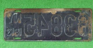 1913 Vintage York NY Automobile License Plate 63845 3