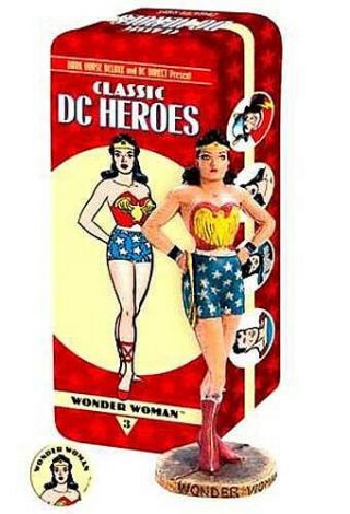 Wonder Woman Classic Vintage Tin Statue Dc Comics Dark Horse Fs 2007 Amricons.