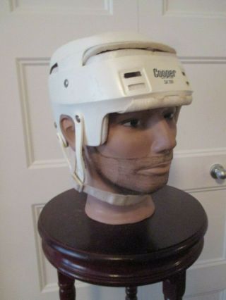 VINTAGE COOPER SK100 SR ICE HOCKEY HURLING HELMET WHITE 2