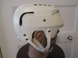 VINTAGE COOPER SK100 SR ICE HOCKEY HURLING HELMET WHITE 8