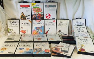 23 Vintage And Sega Master Video Games Cartridges - Double Dragon.