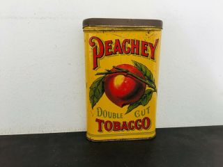 Vintage Peachy Pocket Tobacco Tin - Antique - Pipe - Cigarette - Advertising