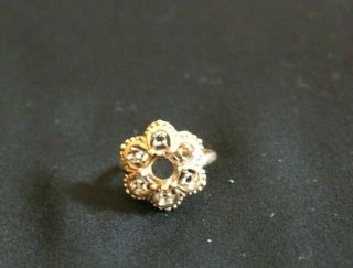 Vintage 10kt Yellow Gold Setting Only No Stones 5 Gram Total Weight
