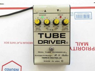 Vintage 1987 Bk Butler Tube Driver Overdrive Pedal - Gilmour