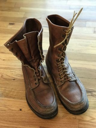 Vintage Wc Russel Moccasin Co Leather Boots