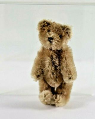 Vintage Steiff Miniature Mohair Teddy Bear w/ Bead Eyes Fully Jointed No Button 2