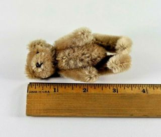 Vintage Steiff Miniature Mohair Teddy Bear w/ Bead Eyes Fully Jointed No Button 8