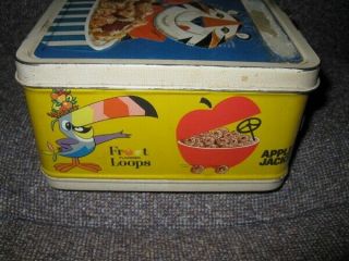 Vtg Kelloggs FROSTED FLAKES Metal Lunch Box (TONY THE TIGER) No Thermos 3