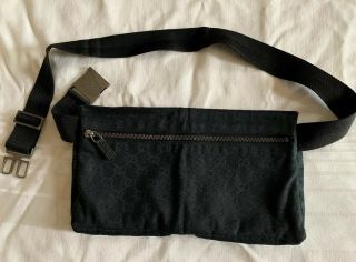 Vintage Gucci Fanny Pack Waist Bag 28566 Black Up To 43”