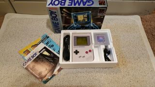 Vintage Nintendo Dmg - 01 Game Boy Compact Video Game System W/ Box Plus