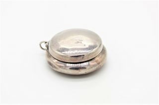 Antique Sterling Silver Sovereign Coin Holder Fob - Signed