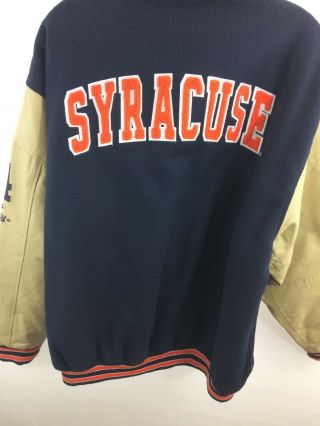Vintage Syracuse Colosseum Athletics Wool/Leather Letterman Jacket USA Size L 7
