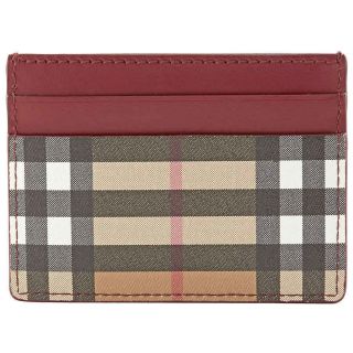 Burberry Vintage Check And Leather Card Case - Crimson 4080007