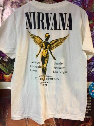Vintage 1993 Nirvana In Utero Tour T - Shirt Butthole Surfers L Size 2