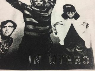Vintage 1993 Nirvana In Utero Tour T - Shirt Butthole Surfers L Size 4