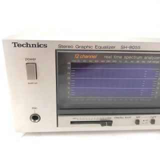 Vintage Technics Stereo Graphic Equalizer Spectrum Analyzer SH - 8055 w/ BOX 4