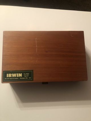 Vintage 13 Irwin Auger Tool Bit Bits & Box