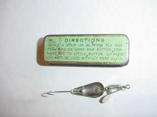 Hard To Find 1922 AL FOSS Shimmyette 7 Fly Rod Lure American Fork & Hoe 6