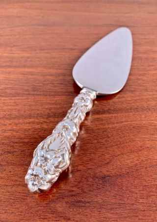 Whiting Mfg Co.  Sterling Silver Pie Server: Lily Pattern 1902,  Old Marks 9 1/4 "