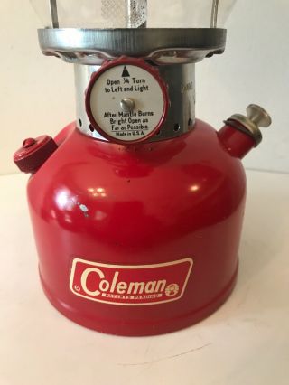 Vintage Coleman Red Lantern 200A 1/1970 Sunshine of the Night. 3