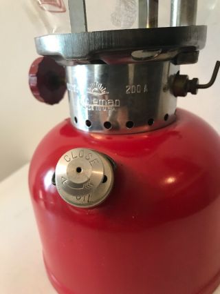 Vintage Coleman Red Lantern 200A 1/1970 Sunshine of the Night. 5