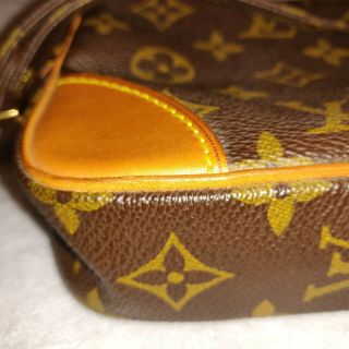 Authentic vintage gently LOUIS VUITTON Canvas Leather Clutch Bag 5