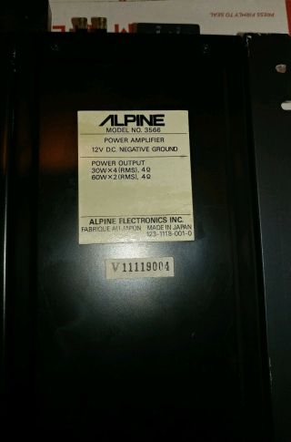 RARE Alpine 3566 Amplifier 6/5/4/3 Channel Japan Old School Vintage Amp 11
