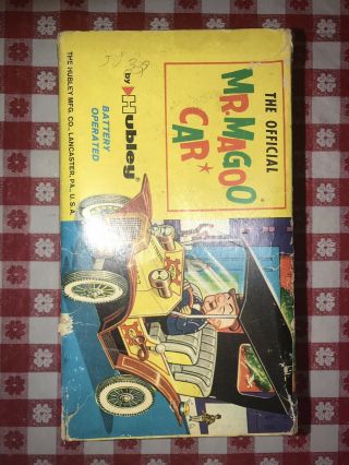 Vintage Hubley Mr Magoo Tin Not Car Tin Toy 1961