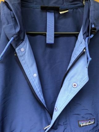 VTG Patagonia Anorak Nylon 1/4 Zip Pullover Hooded Windbreaker Jacket Men ' s M 3