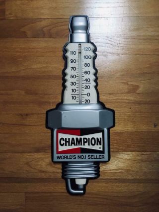 Vintage 1960s Champion Spark Plug Thermostat,  Plastic,  20 ",  No Cracks