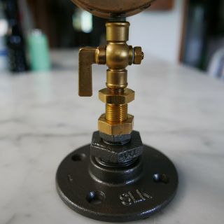Antique Vintage Steam Pressure Gauge,  Crosby.  3 - 3/8 