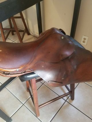 Johs.  Stubben Germany Vintage English Saddle 16 "