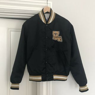 Vintage 90s Starter Nfl Orleans Saints Size Medium Bomber Jacket
