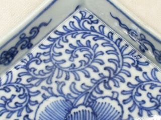 A033: Very rare Chinese old blue - and - white porcelain four plates of KOSOMETSUKE 5