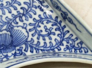 A033: Very rare Chinese old blue - and - white porcelain four plates of KOSOMETSUKE 6