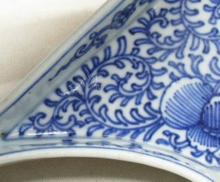 A033: Very rare Chinese old blue - and - white porcelain four plates of KOSOMETSUKE 7