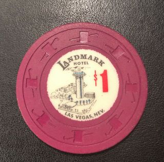 Landmark 1967 Las Vegas Casino Chip 1st Edition R6 $1 Rare Hard To Find