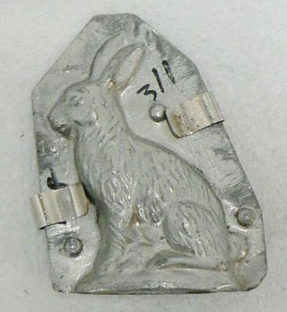 Vintage Metal Chocolate Mold Made In Germany Bunny Rabbit 198