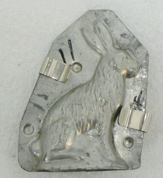 VINTAGE METAL CHOCOLATE MOLD MADE IN GERMANY BUNNY RABBIT 198 2