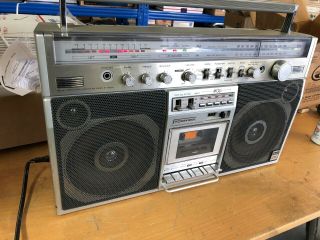 Vintage TOSHIBA RT - 8980SM Boombox 3 Way Speaker MQJS 10 LED VU Meter JAPAN 3