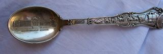 1803 - 1903 Louisiana Expo Sterling Silver Spoon U.  S.  Government Bldg Rare 6 1/2 "