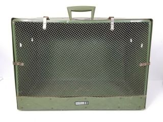 Vintage Alco Green Large Pet Carrier Carrying Case