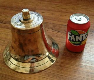 Vintage Heavy Brass / Bronze Ship Boat Fire Bell 4