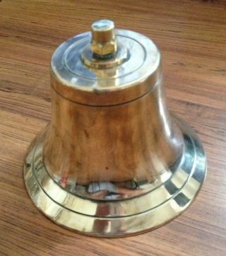 Vintage Heavy Brass / Bronze Ship Boat Fire Bell 6