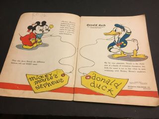 Vintage Walt Disney ' s 1935 Donald Duck Whitman Publishing Picture Book Comic 2