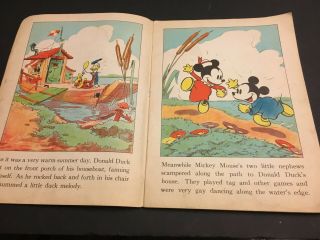 Vintage Walt Disney ' s 1935 Donald Duck Whitman Publishing Picture Book Comic 3