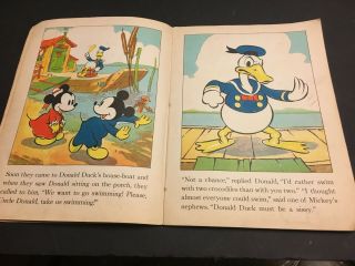 Vintage Walt Disney ' s 1935 Donald Duck Whitman Publishing Picture Book Comic 4