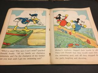 Vintage Walt Disney ' s 1935 Donald Duck Whitman Publishing Picture Book Comic 8