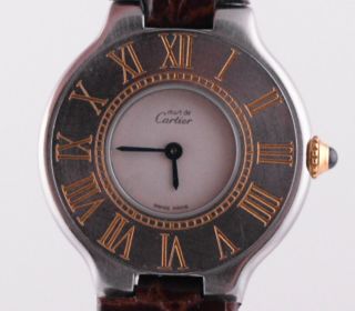 Vintage Must De Cartier 21 Quartz Ladies Watch 10a